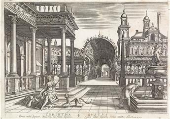 HENDRICK HONDIUS (after Paul Vredeman de Vries) The Books of Architecture, the Five Senses